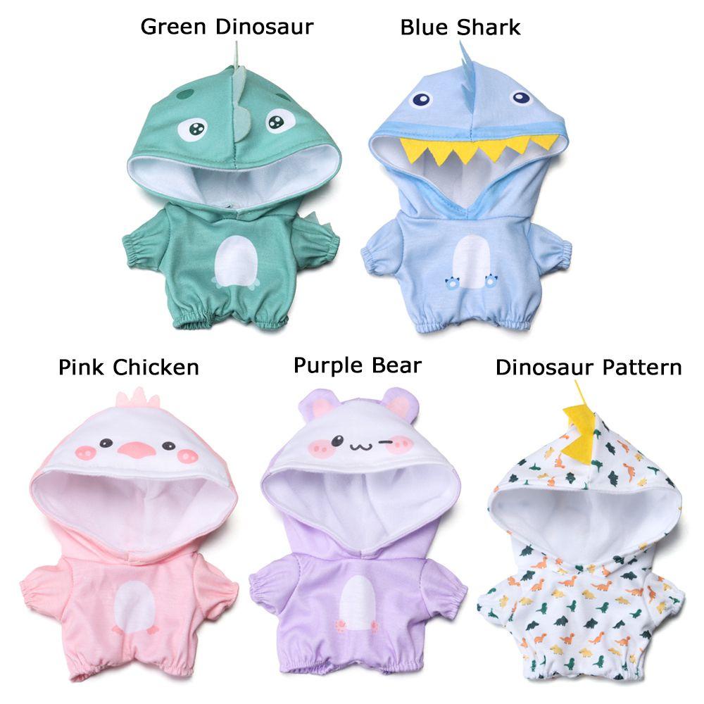 Bộ Áo Liền Quần Bằng Cotton Hình Khủng Long / Gà Nhồi Bông Dành Cho Búp Bê