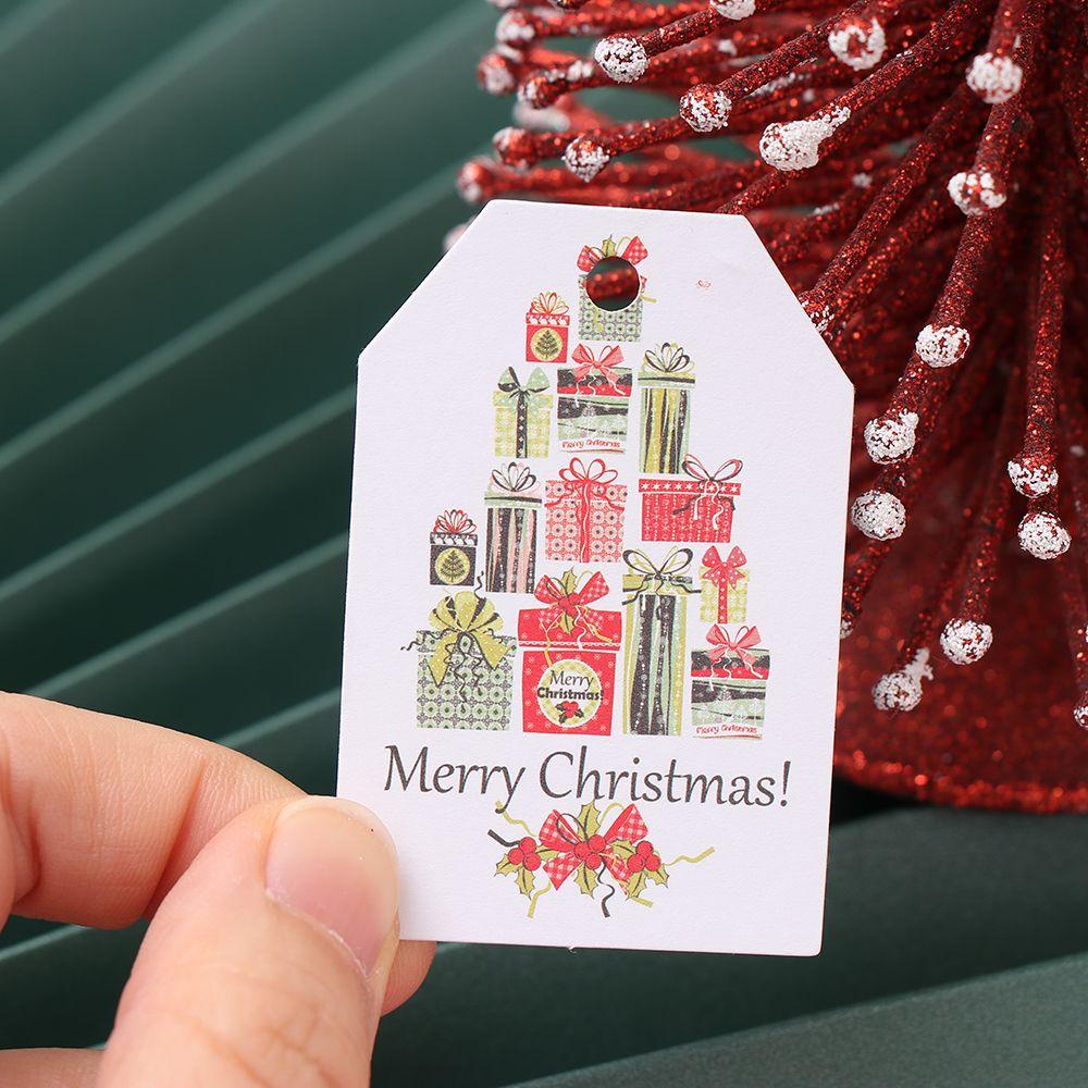 100 Thẻ Quà Tặng Giáng Sinh Hình Hoa Tuyết, Ông Già Nô En