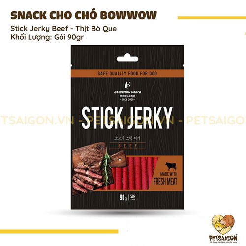 [CHÍNH HÃNG] SNACK JERKY THỊT BÒ QUE CHO CHÓ