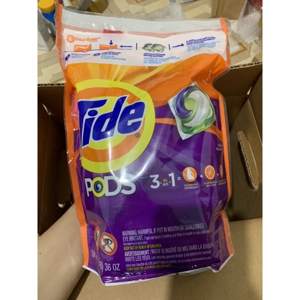 viên giặt Tide pods 168 viên riêng bán lẻ bịch 42 viên