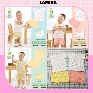 Bộ quần áo cộc tay mùa hè cho bé gái Lullaby Nhật Hoa sale NH627P