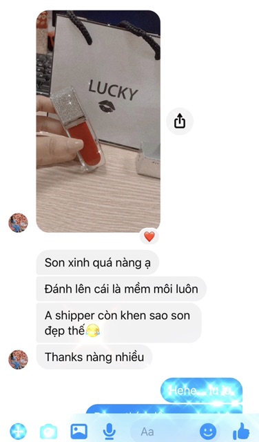 Son dưỡng môi có màu 💄Hồng đỏ cherry Lucky Lipstick Organic💄 Son làm hồng môi - Son thiên nhiên - son không chì