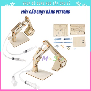 Đồ chơi sáng tạo stem máy cẩu chạy bằng pittong ,đồ chơi diy