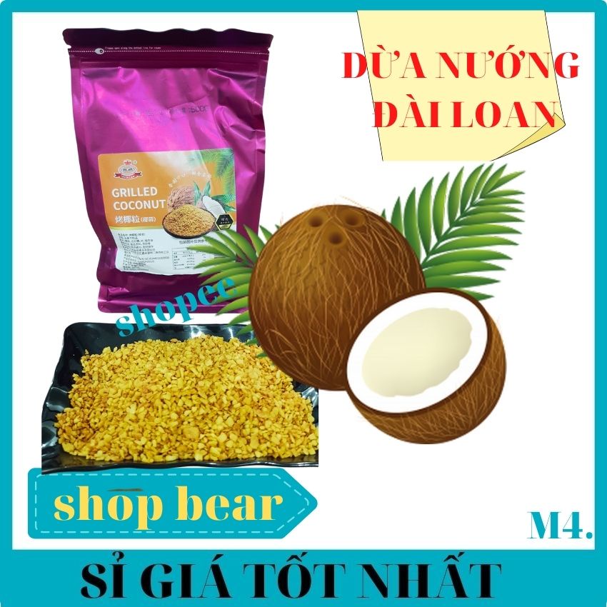 Dừa Nướng CHABAIDAO , Dừa Vụn , Dừa Viên , Dừa miếng Đài Loan , Nguyên Liệu pha Trà Sữa kem dừa nướng Chabaidao