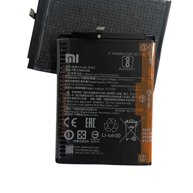 Pin Xiaomi Redmi Note 9 Pro BN52 Dung Lượng 5020mAh bảo hành 6 tháng.