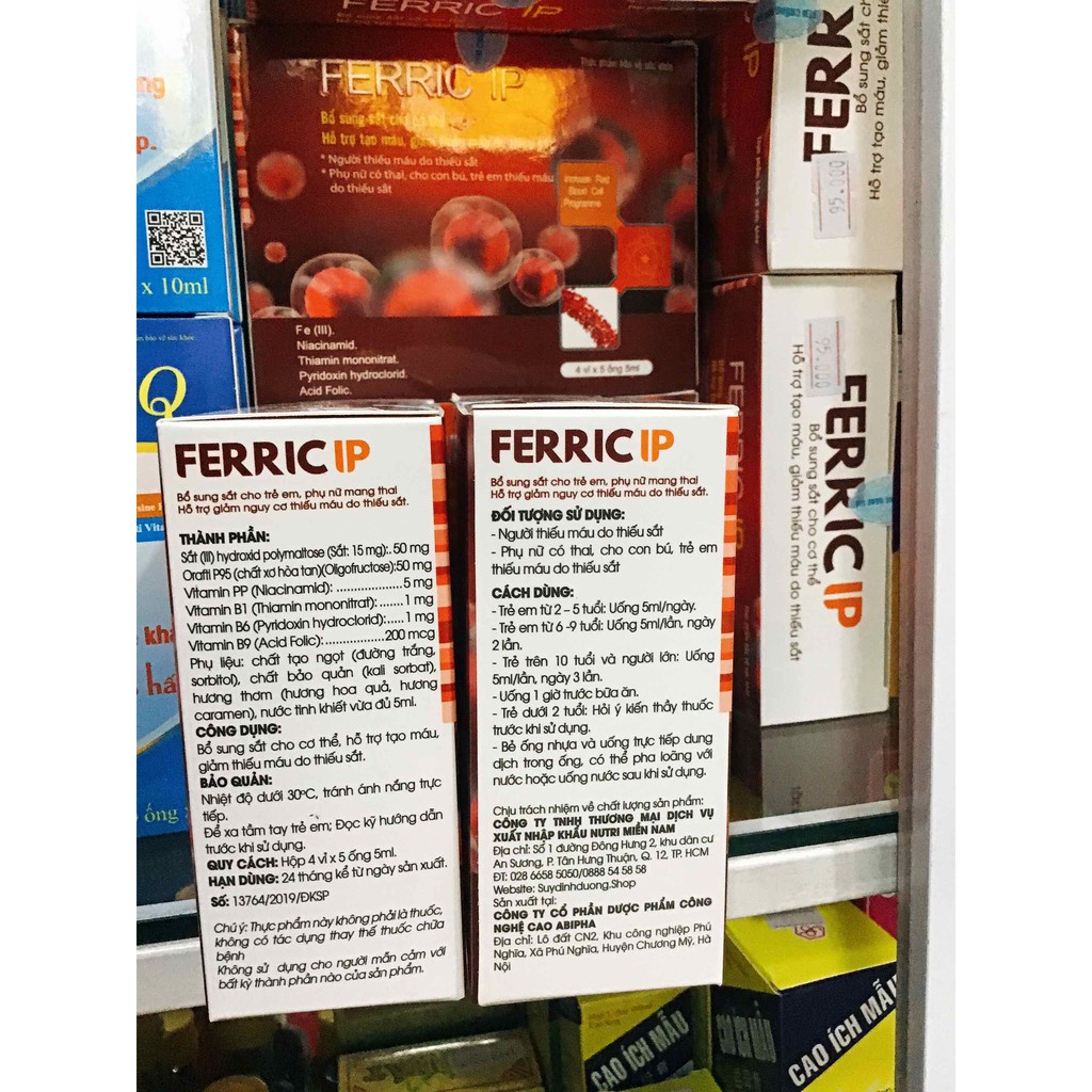 Ferric ip 50mg – thuốc bổ máu .