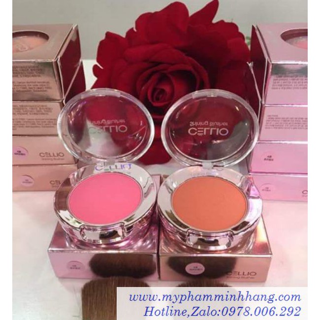 PHẤN MÁ HỒNG CELLIO SHINING BLUSHER