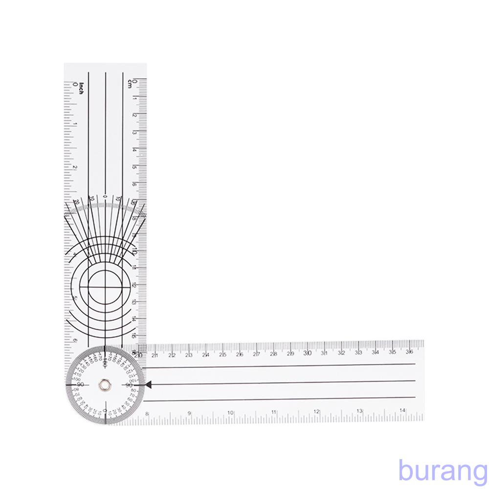 Multi-Ruler Goniometer Angle Medical Spinal Ruler Professional 360 Degree Measuring Tool Spinals Goniometer burang