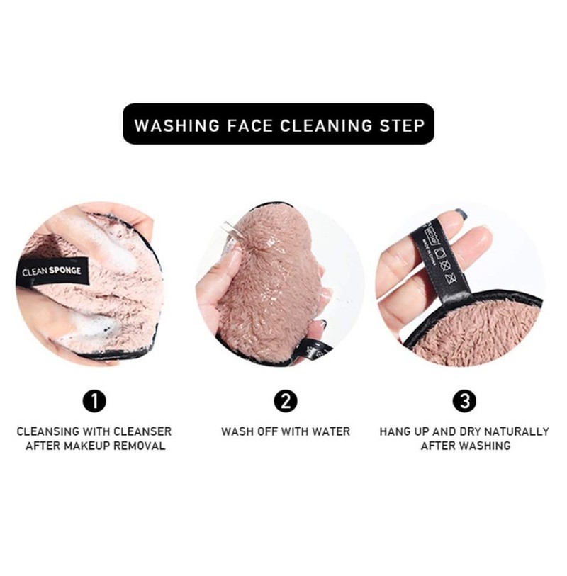 Bông Tẩy Trang Hình Tròn Bằng Sợi Tổng Hợp 4 Màu Tùy Chọn