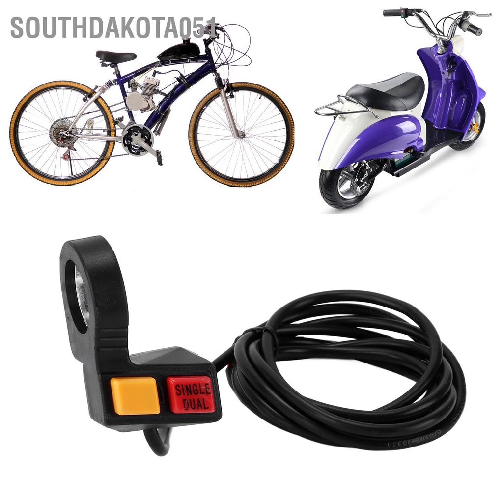 Southdakota051 Công tắc còi đèn pha tay lái xe máy 22mm 2 trong 1 Chiều dài dây 70cm Phổ biến cho ga địa hình ATV