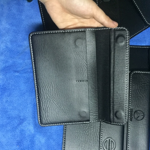 Ví da đựng giấy tờ xe logo Hyundai