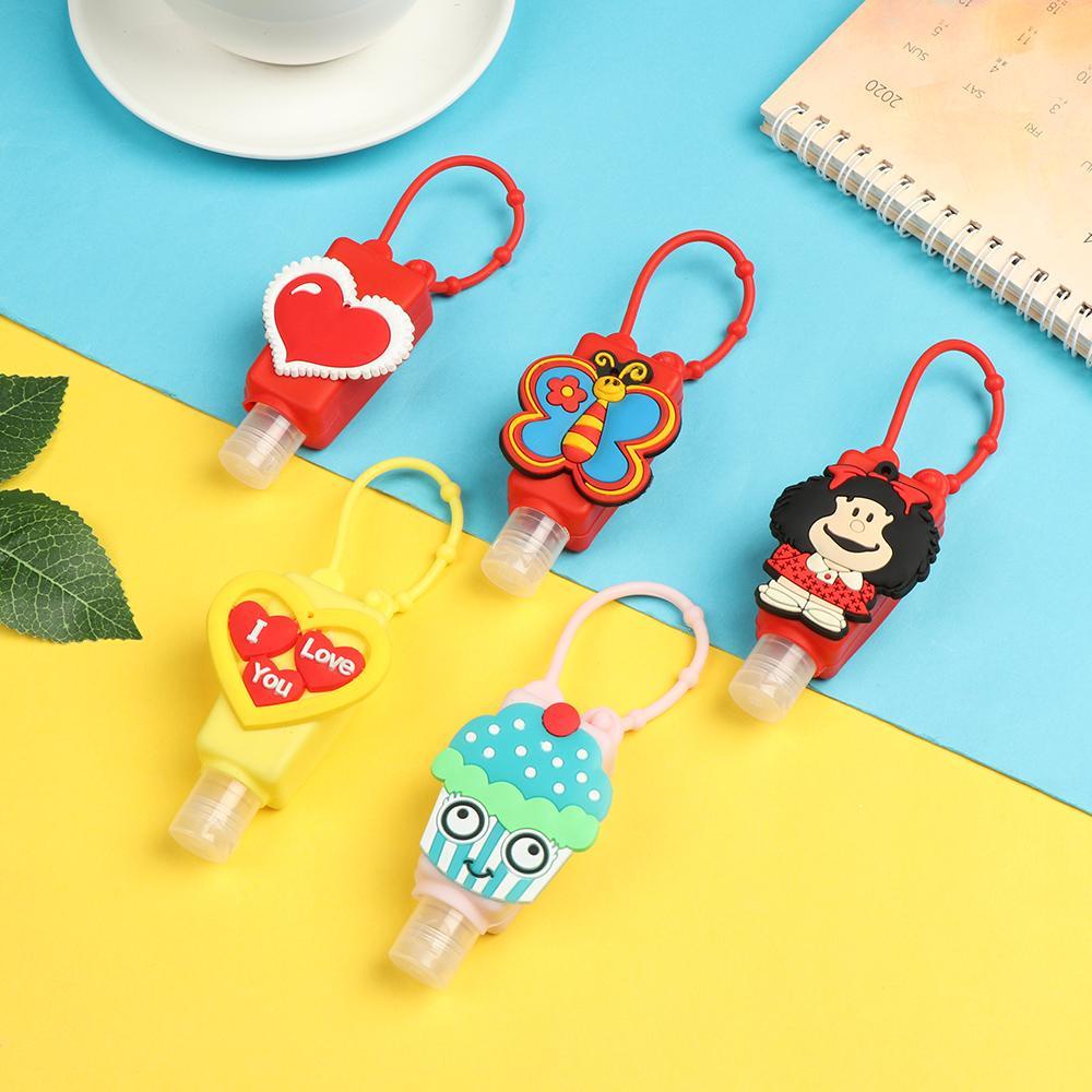 Bộ 5 Vỏ Bọc Chai Lọ Bằng Silicon Hình Khủng Long Hoạt Hình Màu Sắc Ngẫu Nhiên
