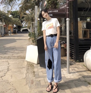 Quần ulzzang ống suông