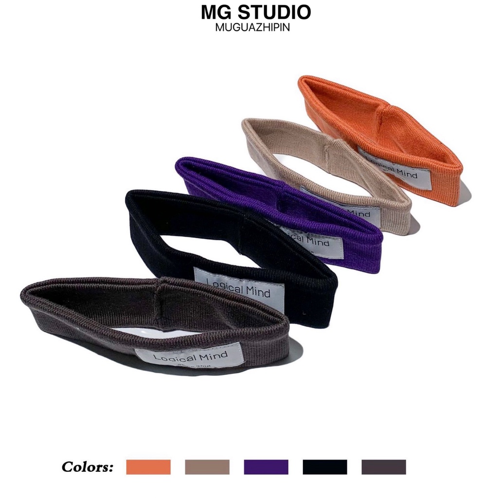 Băng đô MG STUDIO chất liệu vải thêu chữ &quot;Logical Mind&quot;