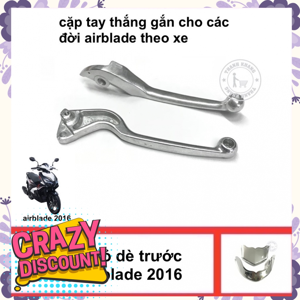 Cặp tay thắng gắn cho các đời airblade màu trắng, tặng mỏ dè trước sau AB 2016 Thanh Khang 006001350 006000910 006000911