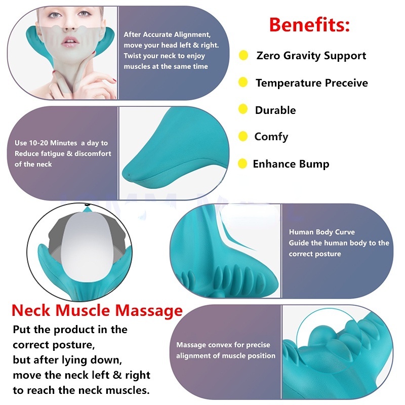 Gối massage cổ/ vai điều chỉnh linh hoạt giảm đau