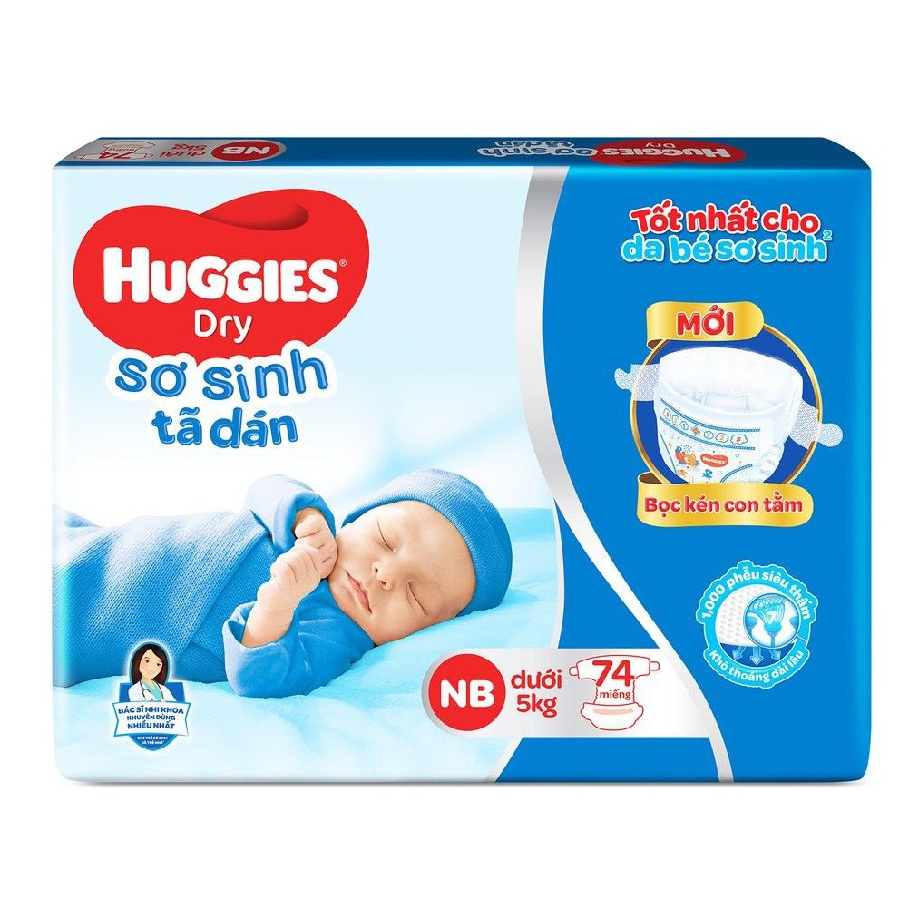 Tã Dán Sơ Sinh Huggies NB40/NB74