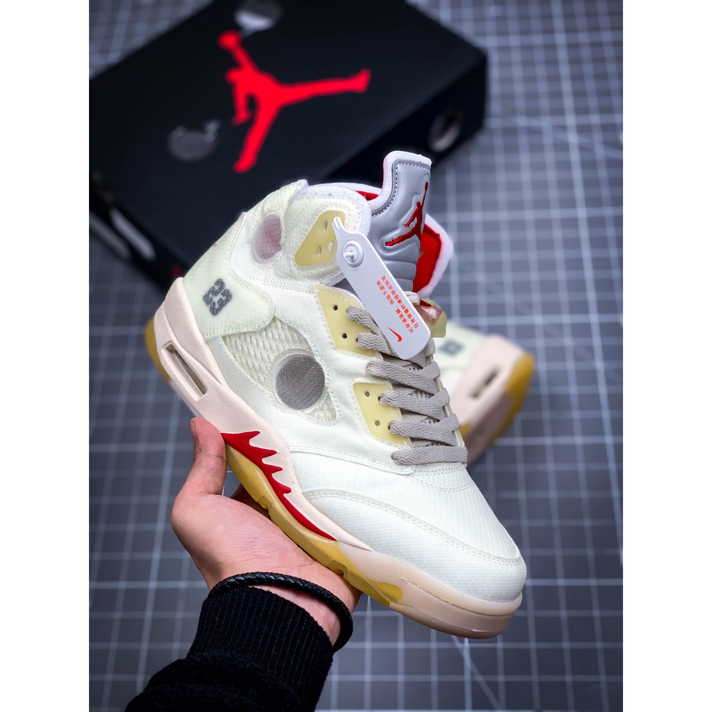 📦 FULLBOX 🌐 ORDER  🎀 SALE 50% 🎀 💯 ẢNH THẬT 🏷 Air Jordan 5 x off white 🏷 👟 GIÀY NAM NỮ 👟