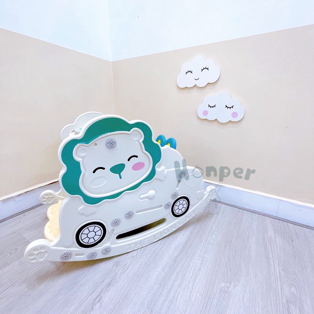 Bập Bênh Sư Tử Honper Có Bàn Nhạc Cho Bé Yêu