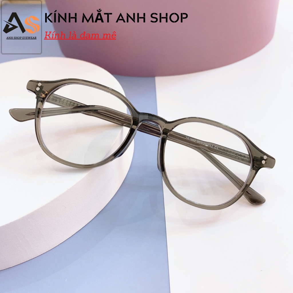 Gọng kính tròn nam nữ chất liệu nhựa cốt kim loại chắc chắn 1952