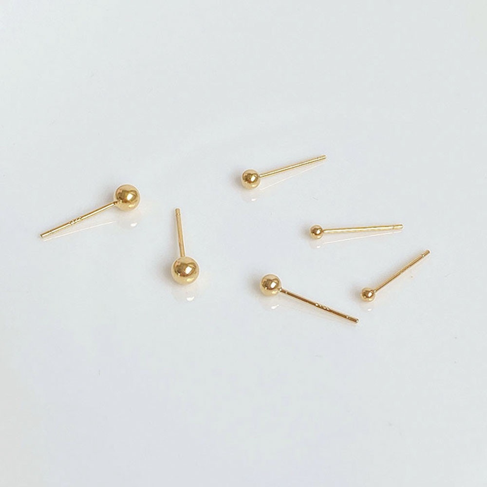 Set 3 Đôi Khuyên Tai Bằng Bạc 925 Hình Hạt Đậu Mini Phong Cách Đơn Giản