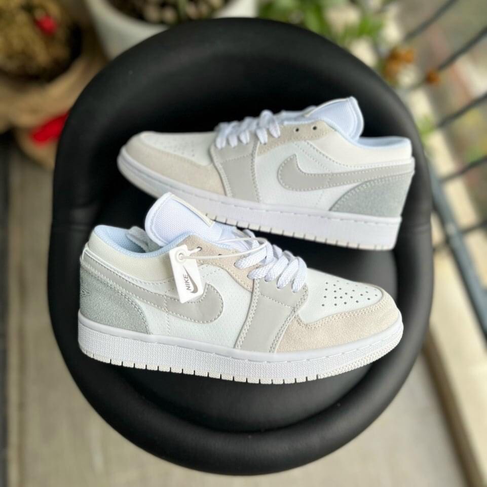 Giày Thể Thao 𝐉𝐨𝐫𝐝𝐚𝐧 xám xanh Paris cổ thấp, Giày Sneaker JD 1 Low xám gót xanh nam nữ mới nhất 2022 full box bill