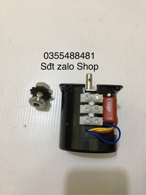 Mô tơ giảm tốc 220v - 14w chế lò quay thịt, lò nướng