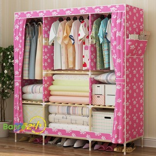 tủ quần áo 3 buồng 8 ngăn khung gỗ chắc chắn