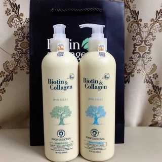 Combo dầu gội xả biotin & collagen 1000ml