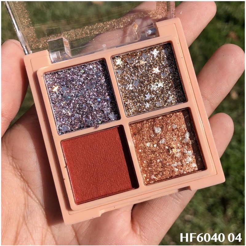 Bảng màu mắt mini 4 màu lắp lánh SIVANNA COLORS MOON AND STAR MINI PALETTE HF6040