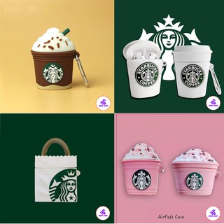 [Starbucks] Ốp tai nghe bluetooth case airpod 2/Pro_Vỏ đựng tai nghe Airpods bằng silicon