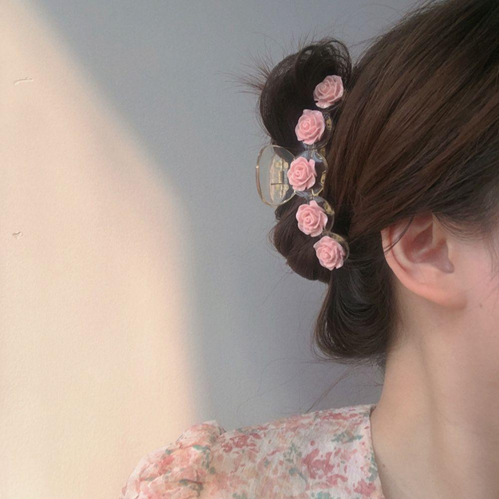 Kẹp Tóc Càng Cua Lớn Hình Cá Mập Màu Hồng Ngọt Ngào Cho Nữ