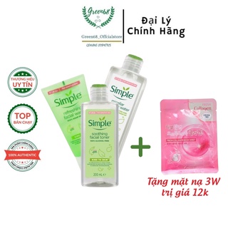 Bộ Chăm Sóc Da Simple Sữa Rửa Mặt Simple +Nước Tẩy Trang Simple +Nước Hoa Hồng Simple Dành Cho Mọi Loại Da