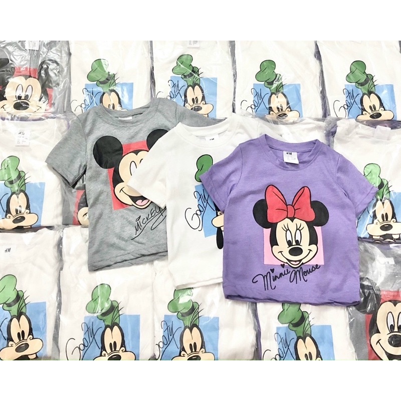 Set 3 áo cộc tay Mic.key cho bé gái 3 màu size từ 10-22 cân