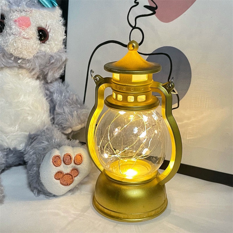 Đèn Treo Trần Nhà Sử Dụng Pin Độ Sáng Cao Phong Cách Retro Dùng Cho Cắm Trại/Đi Bộ Đường Dài Ngoài Trời