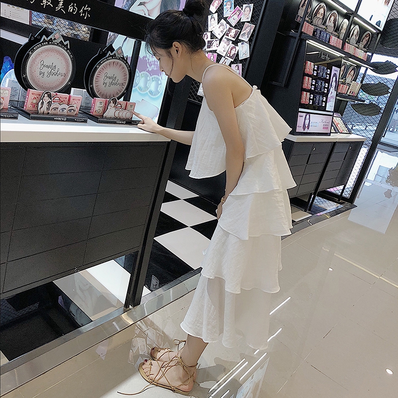 Đầm Midi Cotton Xếp Tầng Xinh Xắn Dành Cho Nữ
