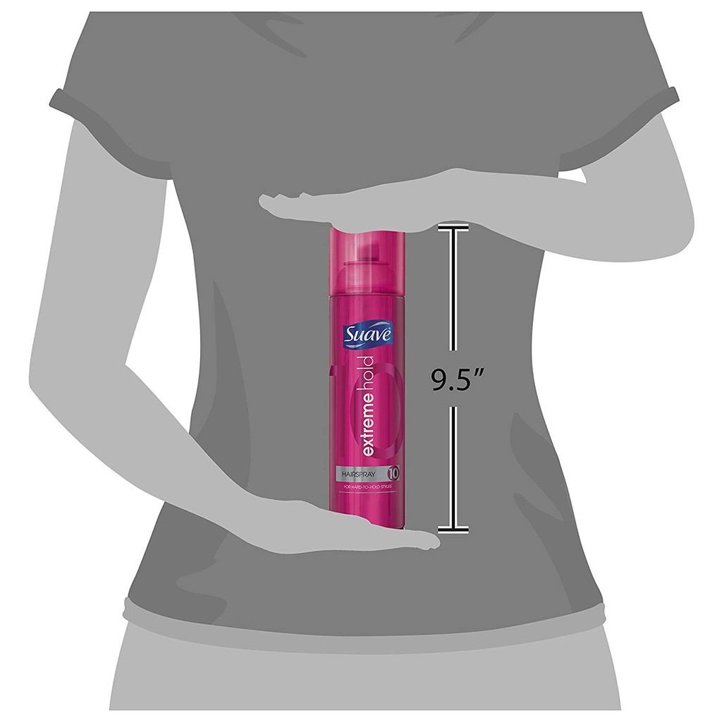 Bình Keo Xịt Tạo Hình Tóc Không Mùi Suave Unscented Hairspray Extreme Hold 10 312g (Mỹ)