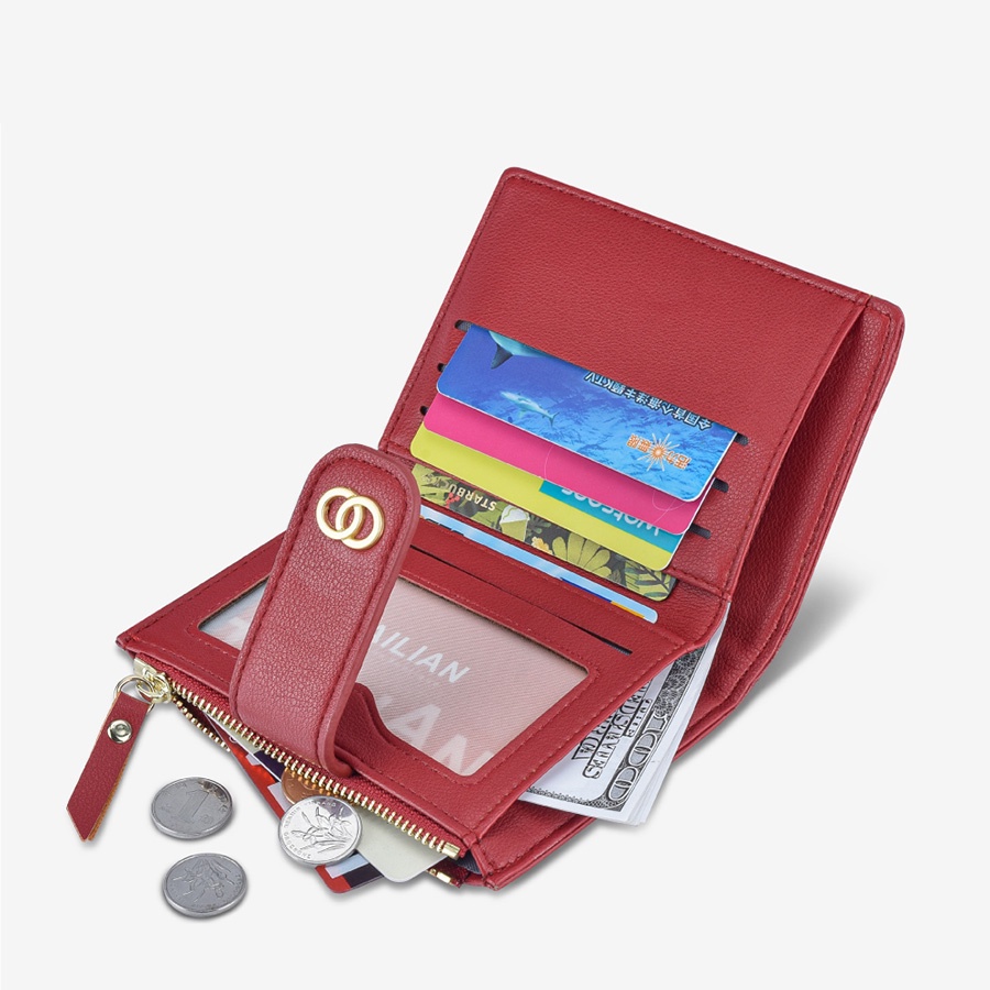 Ví ngắn mini PERFECT FOR YOU T2602-113 cầm tay họa tiết caro xinh xắn bằng da cao cấp thời trang cho nữ