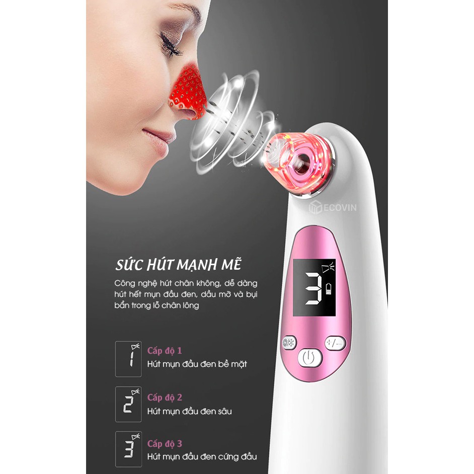 Máy Hút Mụn Cầm Tay, Hút Mụn Đầu Đen, Mụn Cám Chính Hãng Lescolton | BigBuy360 - bigbuy360.vn