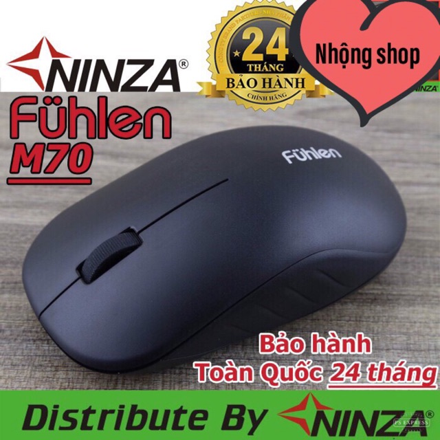 Chuột không dây Fuhlen M70 chính hãng Ninza + Pin bảo hành 24 tháng