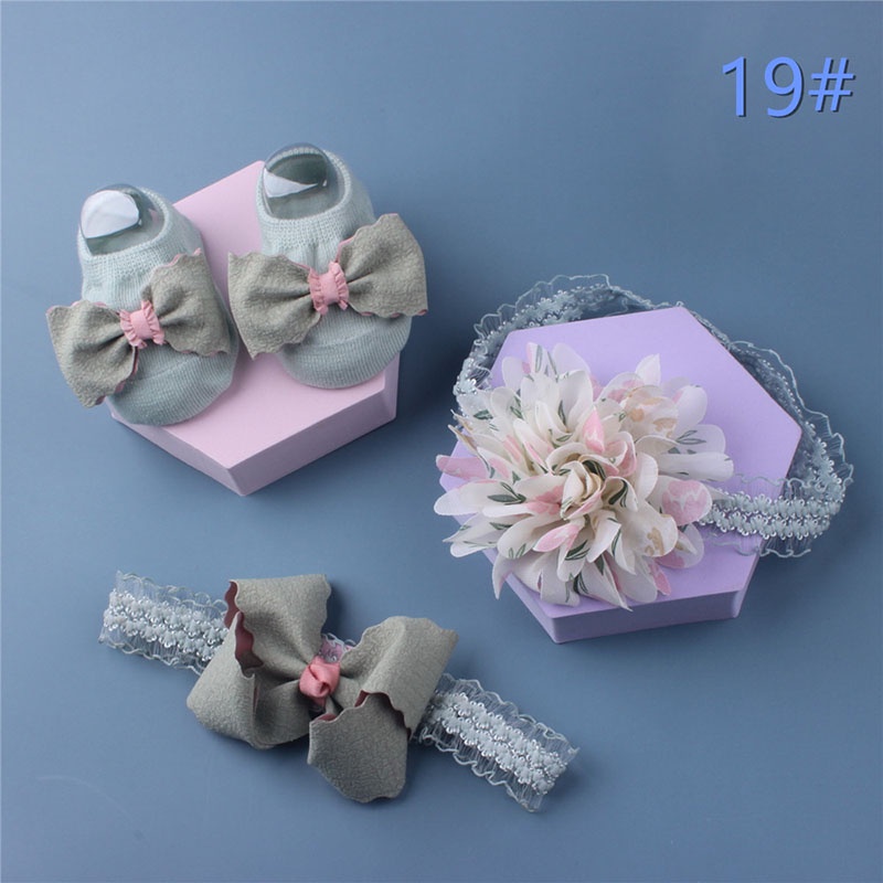 Set 3 Băng Đô Đính Nơ / Hoa Xinh Xắn Dành Cho Bé Gái