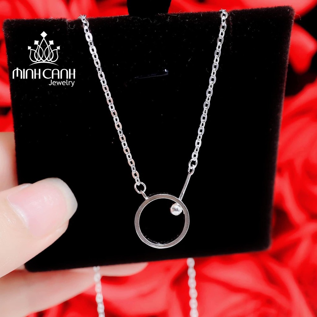 Dây Chuyền Bạc Vòng Tròn Thanh Bạc Mix Bi - Minh Canh Jewelry