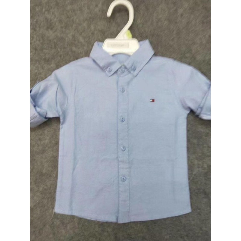Áo sơ mi màu trơn bé trai