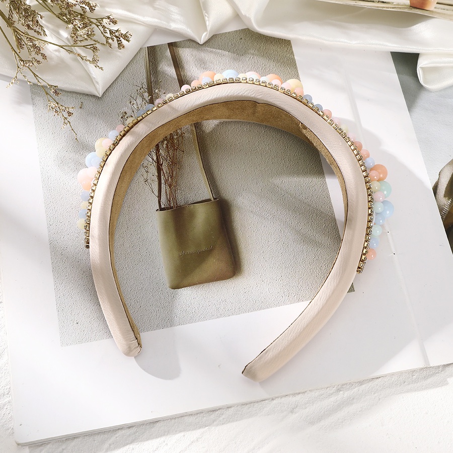 Băng Đô Cài Tóc Đính Hạt Lấp Lánh Nhiều Màu Sắc Phong Cách Hàn Quốc Cho Nữ