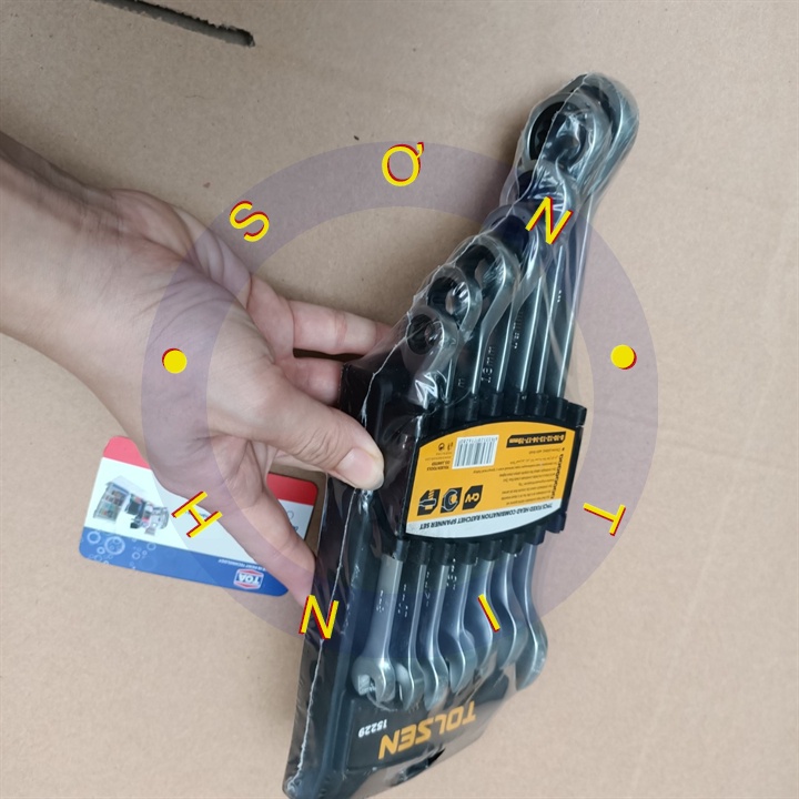 Cờ Lê Miệng - Vòng Tự Động Bộ 7 Cây 8-19mm Tolsen 15229