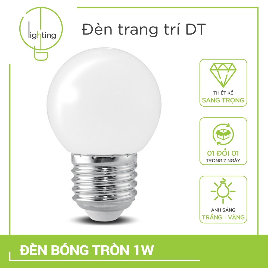 đèn bóng led tròn 1w
