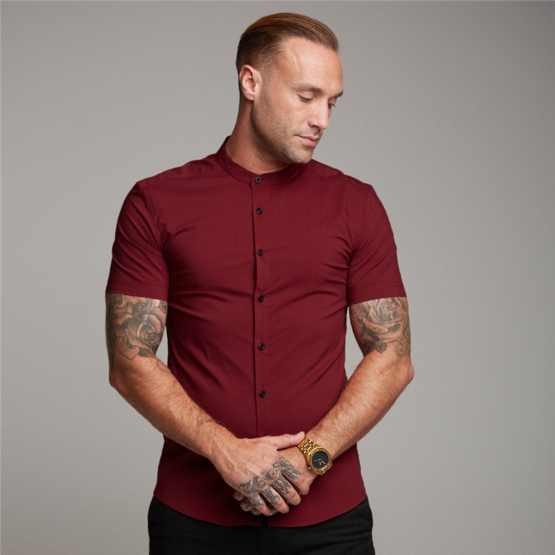 Áo sơ mi ngắn tay thoáng khí phong cách thể thao thời trang cho nam