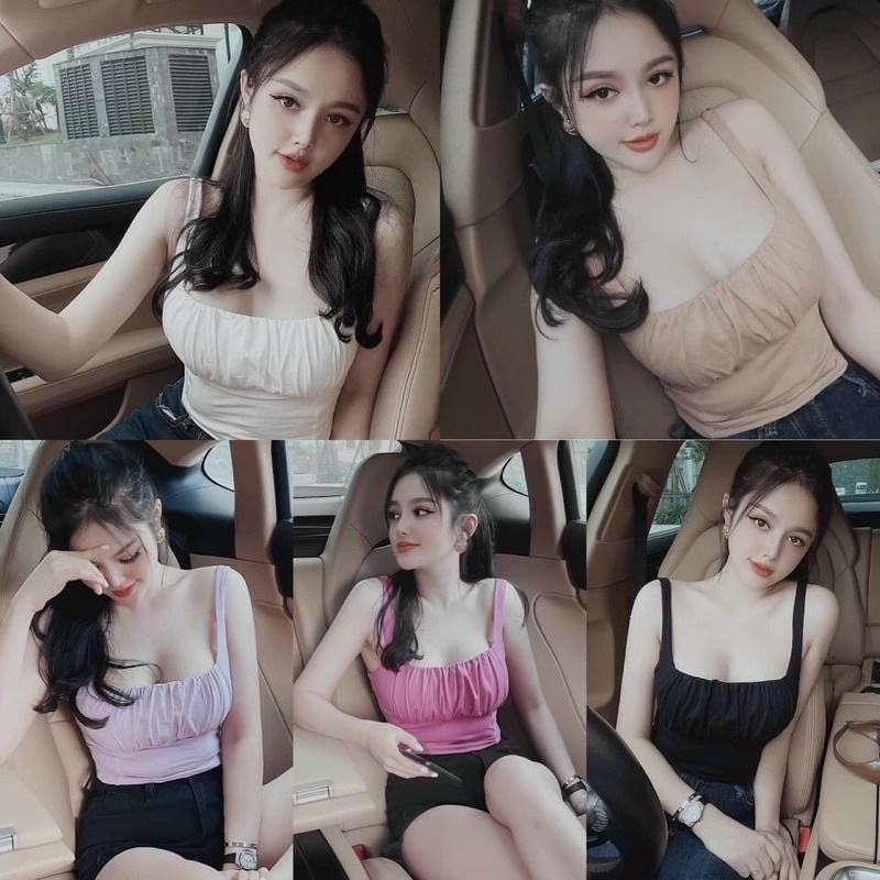 Pass áo dây nhún ngực thun cao cấp màu hồng sen đậm sexy 120K lúc mua 250K mặc 1 lần đi chơi còn mơi 99.99% pass lại.