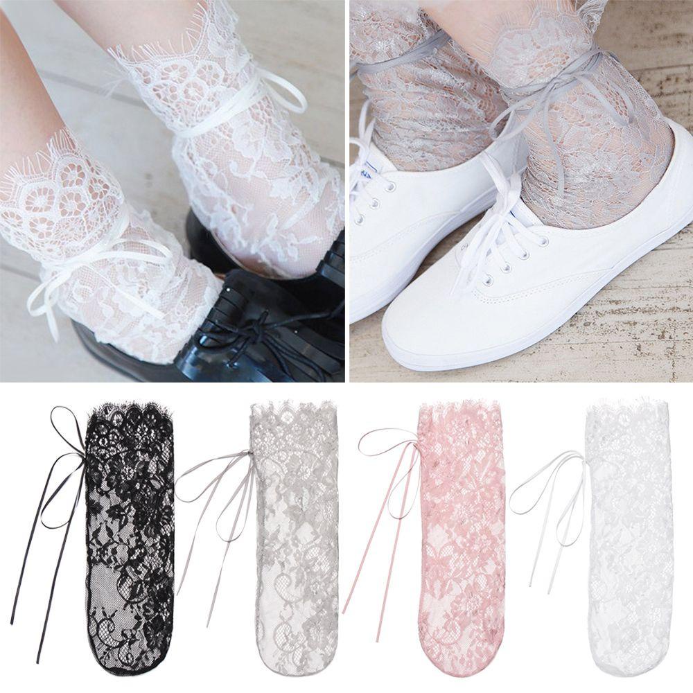 Vớ Trong Suốt Họa Tiết Hoa Dễ Thương Dành Cho Nữ