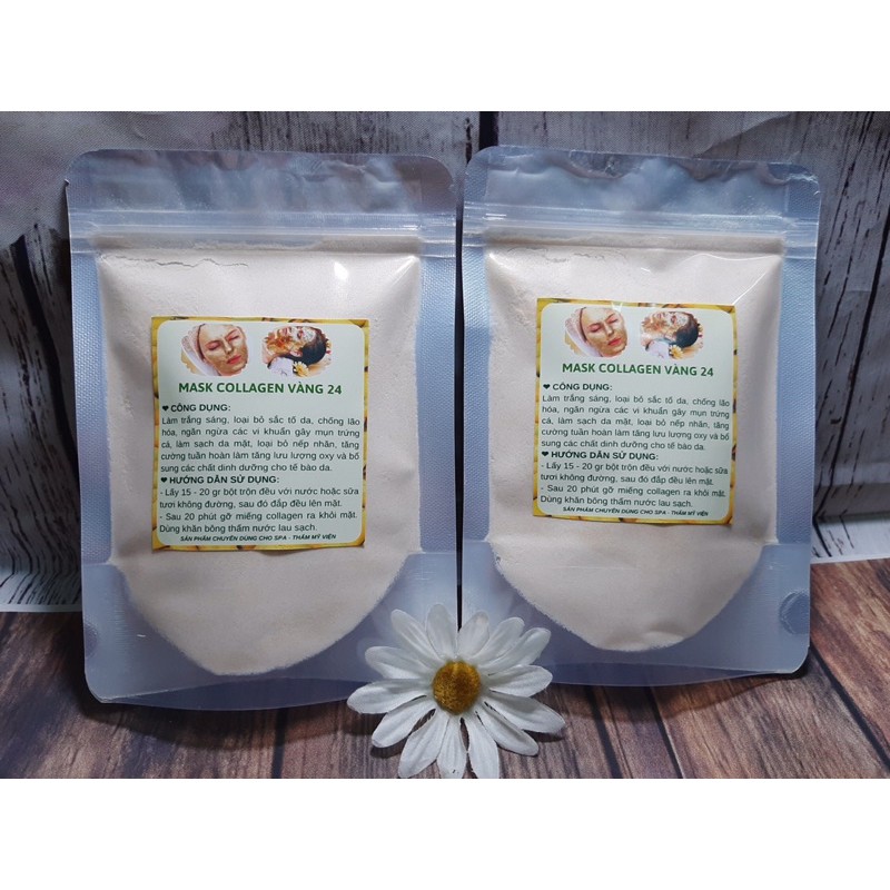 1kg Mặt nạ dẻo vàng collagen 24 giá sỉ handmade